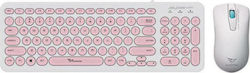 Alcatroz Jellybean U2000 Keyboard & Mouse Set Pink