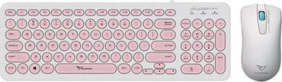 Alcatroz Jellybean U2000 Tastatur & Maus Set Englisch US Rosa