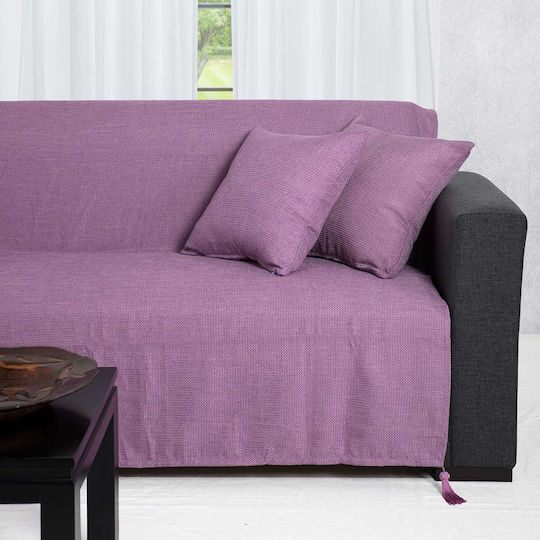 Silk Fashion 9925 Триместен Диван Покривка Шенил 180x300см Лилава
