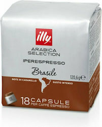 Illy Κάψουλες Espresso Brazil Arabica Συμβατές με Μηχανή Iperespresso 18caps