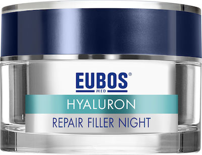 Eubos Hyaluron Repair Filler Κρέμα Προσώπου Νυκτός για Ενυδάτωση, Αντιγήρανση & Σύσφιξη με Υαλουρονικό Οξύ 50ml