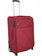 Forecast 8317 Mittlerer Reisekoffer Weichschalen Rot mit 2 Räder Höhe 60cm
