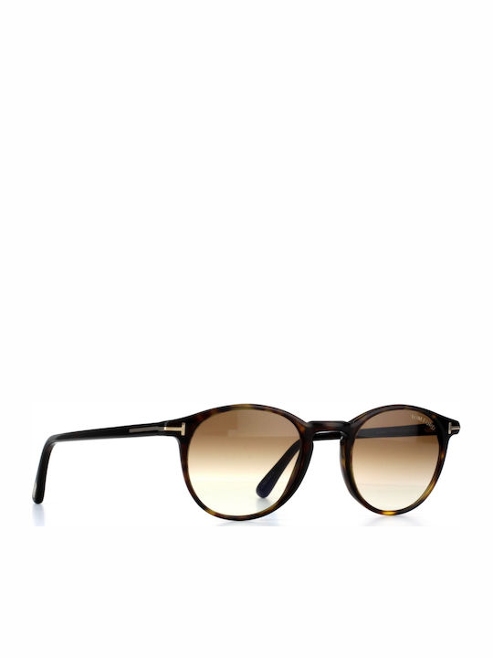 Tom Ford Women's Sunglasses with Brown Tartaruga Acetate Frame and Brown Mirrored Lenses TF0539 52F