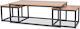 Rectangular Coffee Table Wooden Brown L120xW60xH45cm