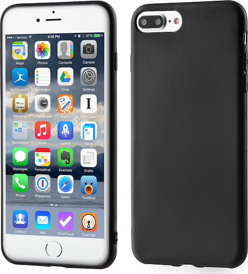 Silicone Back Cover 1.2mm Black iPhone 8/7 Plus