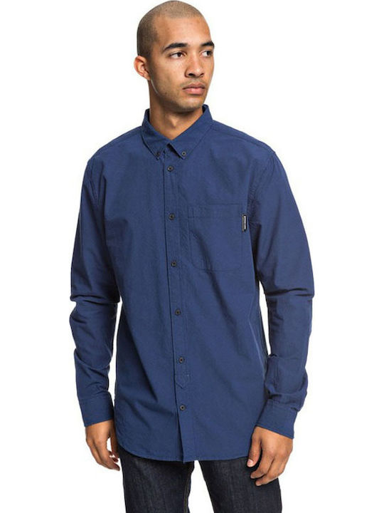 DC Small Mark Men's Shirt Long Sleeve Navy Blue