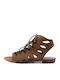 Guess Rosela 2 Damen Flache Sandalen Gladiator in Tabac Braun Farbe