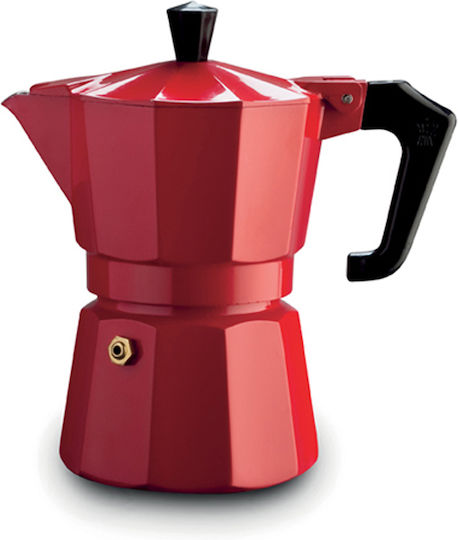 Pezzetti Italexpress Stovetop Espresso Pot 3Cups Roșu