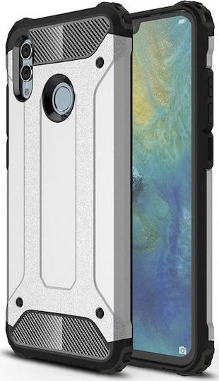 Hurtel Umschlag Rückseite Kunststoff Silber (Huawei P Smart 2019 / Ehre 10 Lite)