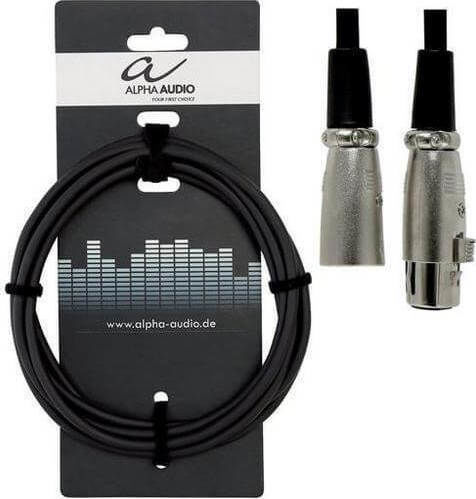 Alpha Audio XLR Cable Male to XLR Female Black 6m P69A08
