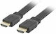 Lanberg HDMI 1.4 Hochgeschwindigkeits 1080p 120Hz Wohnungs Kabel HDMI-Stecker - HDMI-Stecker 1,8m Schwarz