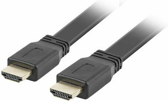 Lanberg HDMI 1.4 Hochgeschwindigkeits 1080p 120Hz Wohnungs Kabel HDMI-Stecker - HDMI-Stecker 1,8m Schwarz