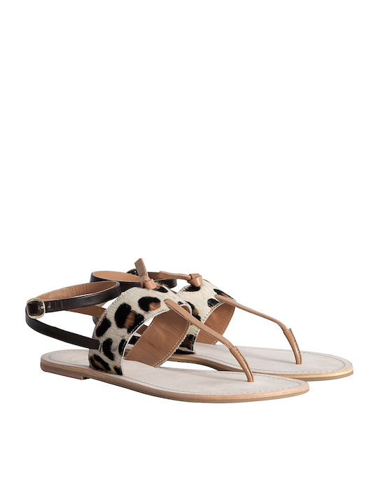 Basic Leder Flache Sandalen für Damen