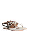 Basic Leder Flache Sandalen für Damen