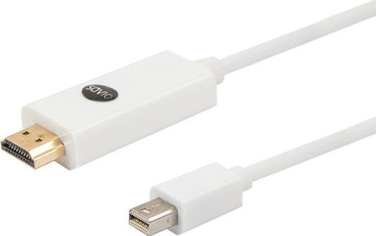 Savio Cablu mini DisplayPort - HDMI de sex masculin 1.8m Alb (CL-83)