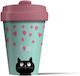 Chic Mic Kitty Love Becher Keramik mit Deckel Grün 400ml