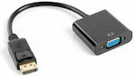 Lanberg Convertor DisplayPort masculin în VGA feminin 1buc (AD-0002-BK)