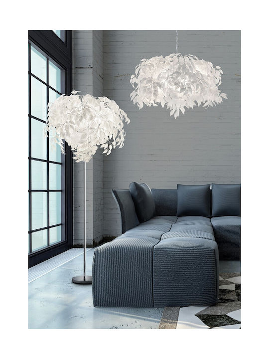 Trio Lighting Κρεμαστό Φωτιστικό Λευκό Καμπάνα με Ντουί E14 70x150εκ.