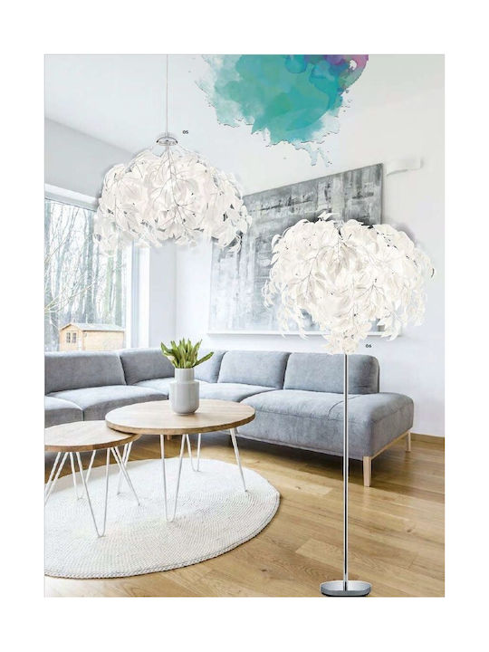 Trio Lighting Ρυθμιζόμενο Κρεμαστό Φωτιστικό Λευκό Καμπάνα με Ντουί E27 38εκ.
