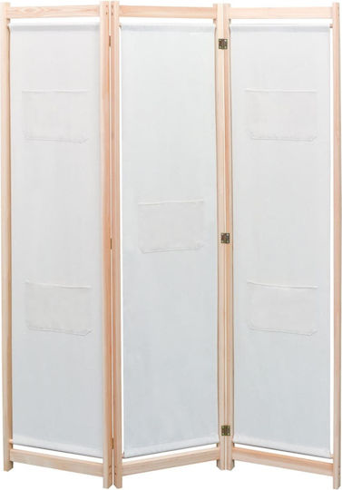 vidaXL Dekorativer Paravent Hölzernes mit 3 Blättern 120x170cm