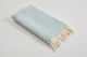 Vamp Geometric Beach Towel Cotton Light Blue with Fringes 170x100cm. 00-36-0115