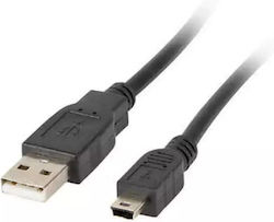 Lanberg CA-USBK-11CC-0018-BK USB 2.0 USB-A male σε mini USB-A male 1.8m
