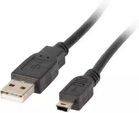 Lanberg USB 2.0 Cable USB-A male - mini USB-A male 1.8m (CA-USBK-11CC-0018-BK)