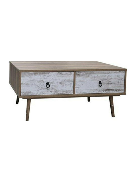 Rectangular Wooden Coffee Table Gray L100xW51xH39.2cm