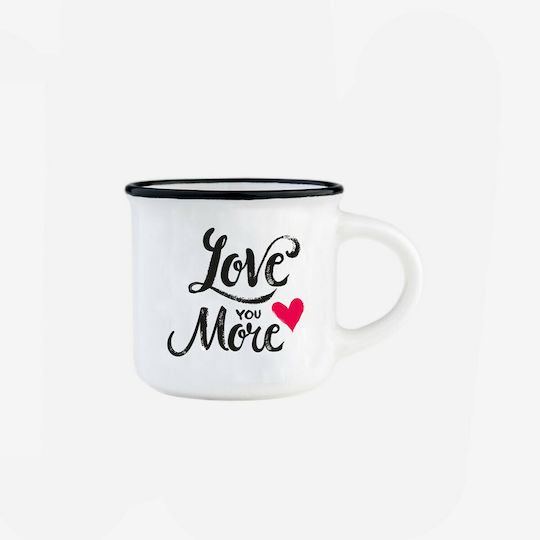 Legami Milano Love You Becher Keramik Weiß 50ml 2Stück