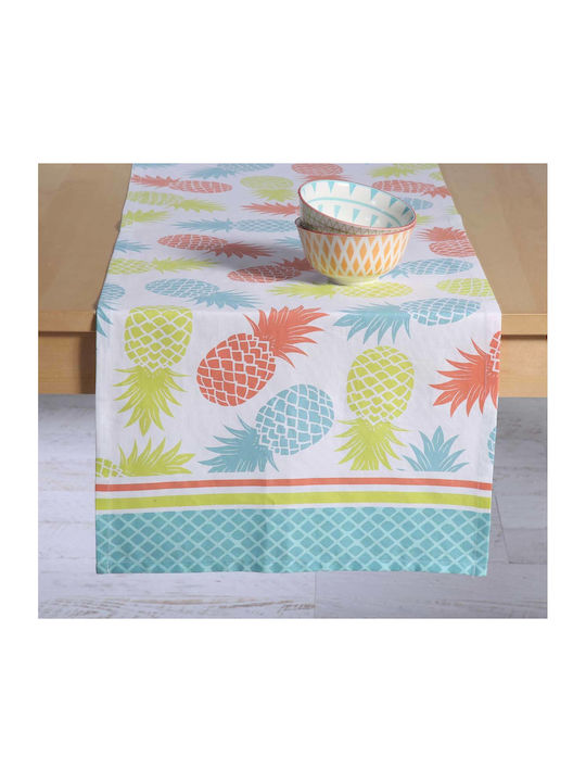 Nef-Nef Homeware Runner Pineapples Multicolour 45x140cm 023334