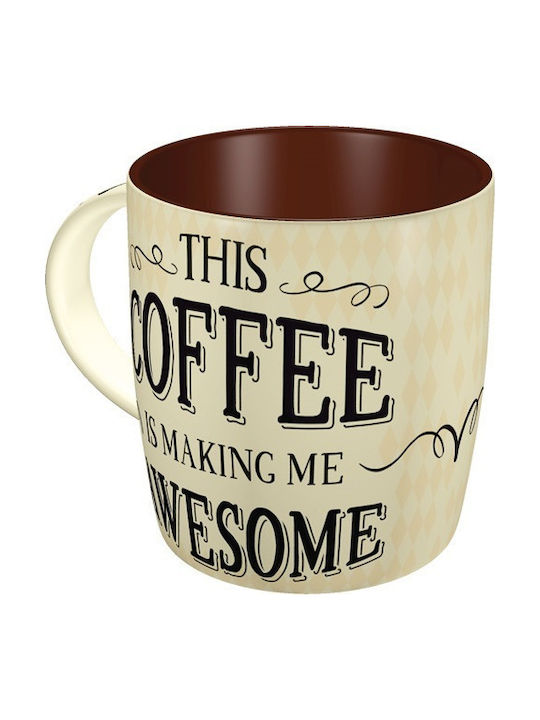 Nostalgic Art Awesome Ceramic Cup Beige 350ml 43026