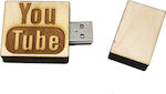 Woodseason You tube 16GB USB 2.0 Stick Maro