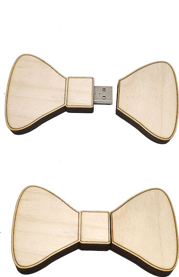 Woodseason Bow Tie 16GB USB 2.0 Stick Brown