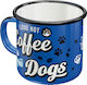 Nostalgic Art PfotenSchild - Hot Coffee & Cool Dogs Cană Emailat Albastru 360ml 1buc