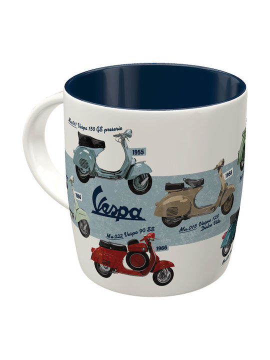 Nostalgic Art Vespa - Model Chart Ceramic Cup White 330ml