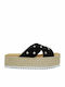 Jeffrey Campbell Tahiti Damen Flache Sandalen Flatforms in Schwarz Farbe 0101001934