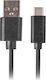 Lanberg QC 3.0 USB 2.0 Cable USB-C Male - USB-A Black 1m