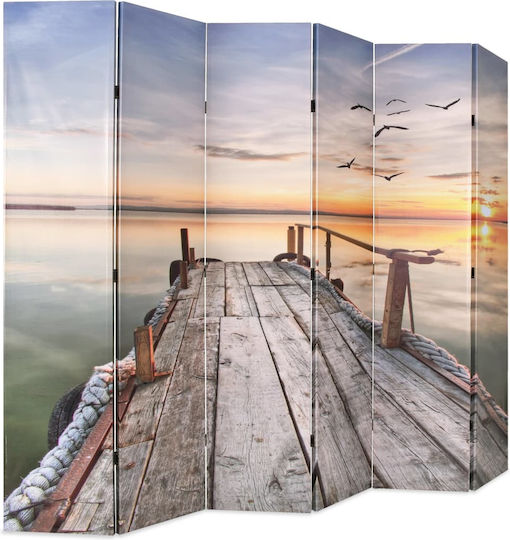 vidaXL Decorativ Paravan din Pânză cu 6 Panouri 228x180cm