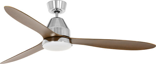 Lucci Air Whitehaven DC 213045 Ceiling Fan 143cm with Light and Remote Control Brushed Chrome