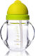 Kidsme Baby Cup with Handles and Straw made of Plastic Green 240ml for 9m+m+