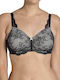 Contouring Sensation Minimizer Minimizer Bra without Padding Underwire Black