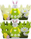 Bunny's Easter Basket Felt 9x18x12pcs (Μiscellaneous Colors)