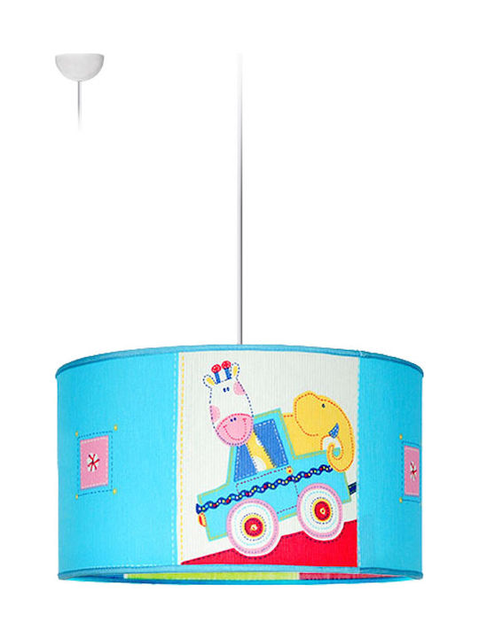 Starlight Kids Plastic Single Ceiling Light E27 Light Blue 30x16cm