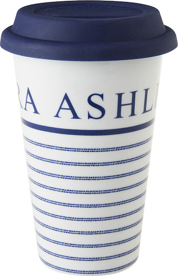 Laura Ashley Blueprint Mug from Porcelain with Lid White 370ml