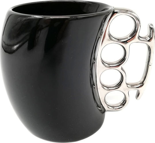 Out of the Blue Brass Knuckles Mug Ceramic Black