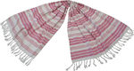 Le Blanc Beach Towel Pareo Pink with Fringes 180x90cm.