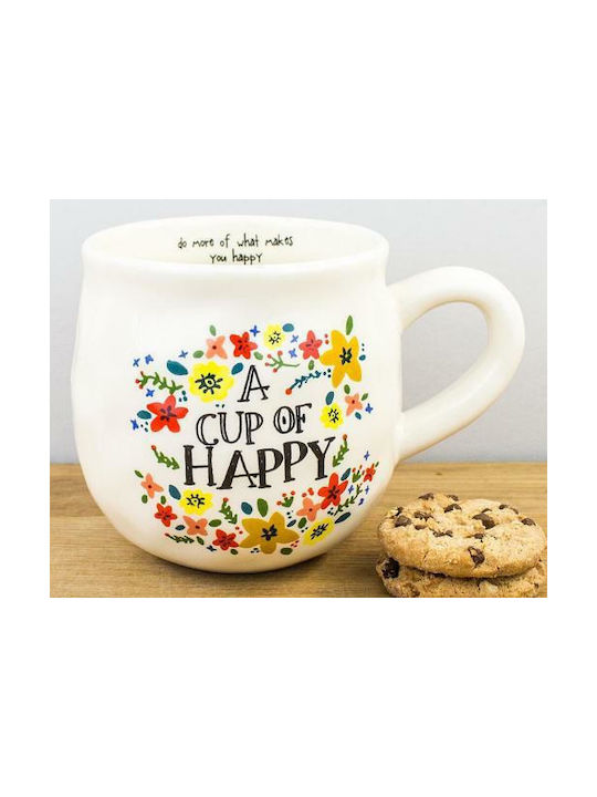 Natural Life A cup of Happy Ceramic Cup Multicolour 480ml 51087