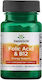 Swanson Folic Acid & B12 Vitamin for Nervous System Health 30 caps
