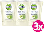 Dettol Aloe Vera Soft On Skin Hard on Dirt No-Touch Recharge Săpun crema 3x250ml