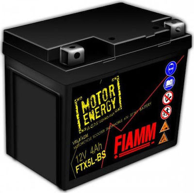 Fiamm Μπαταρία Μοτοσυκλέτας Motor Energy FTX5L-BS με Χωρητικότητα 4Ah